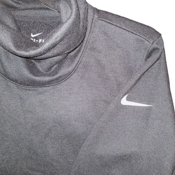 Nike Dri Fit Black Sweatshirt size small Funnel Neck - Picture 6 of 8